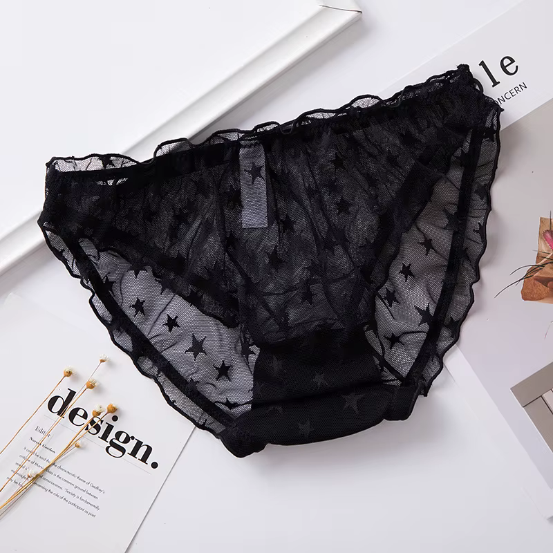 Culotte en Dentelle pour Femme, Lingerie Sexy, Douce et Confortable