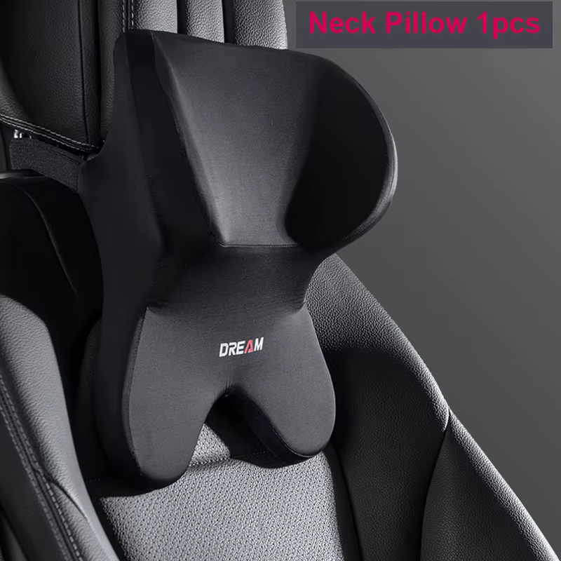 Support lombaire et appui-tête de voiture universel en mousse à mémoire de forme, coussin de soutien