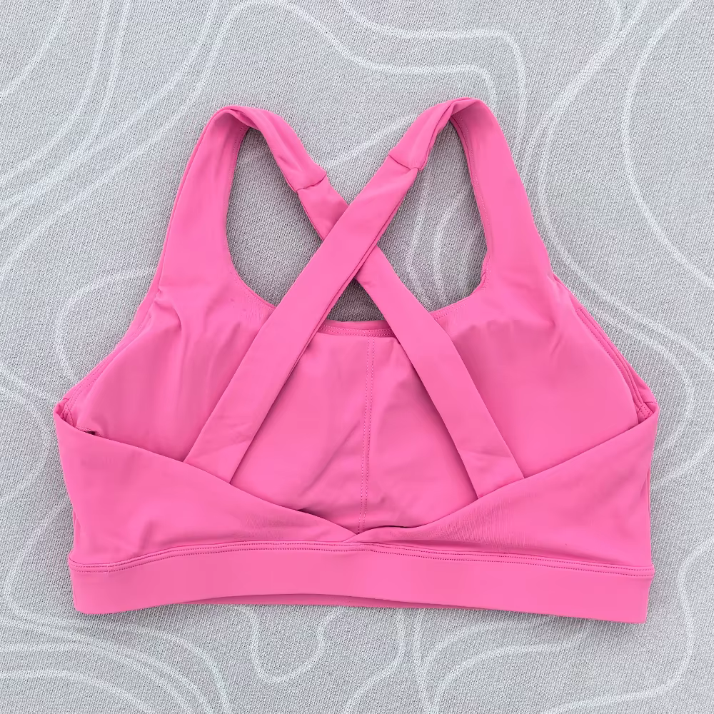 Soutien-gorge de Fitness pour femmes, couleur unie, serré, entraînement complet, dos croisé, sous-vê