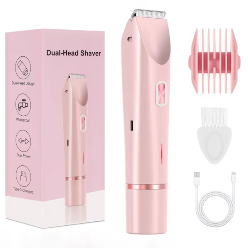 Rasoir électrique double tête pour femme, épilateur corporel double usage, tondeuse électrique pour