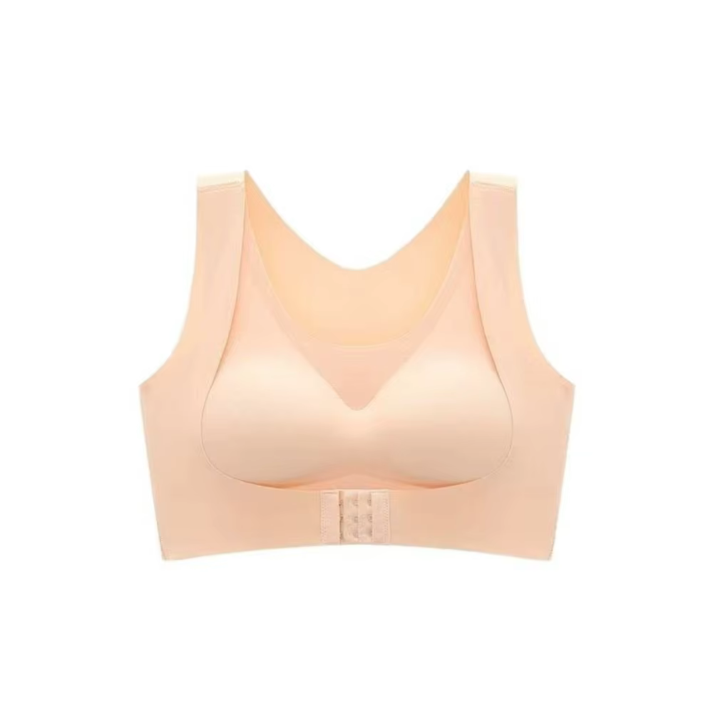 Soutien-gorge correcteur de posture à fermeture avant, dos croisé, antichoc, sans coutures, push-up 