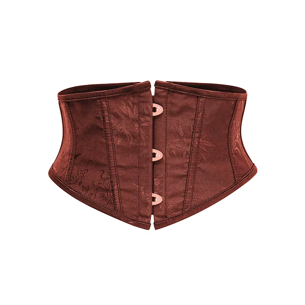 Corsets sous le buste en Jacquard Vintage pour femmes, ceinture amincissante, torse court, cintré à 