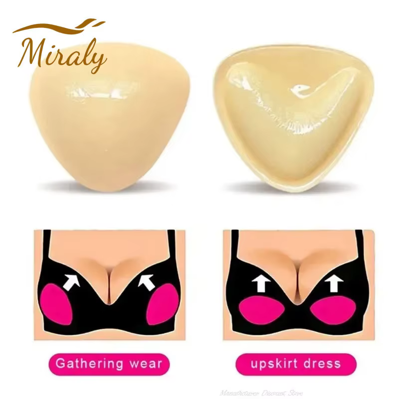 1 paire de soutien-gorge auto-adhésif solide Double face collant Push Up soutien-gorge Inserts adhés