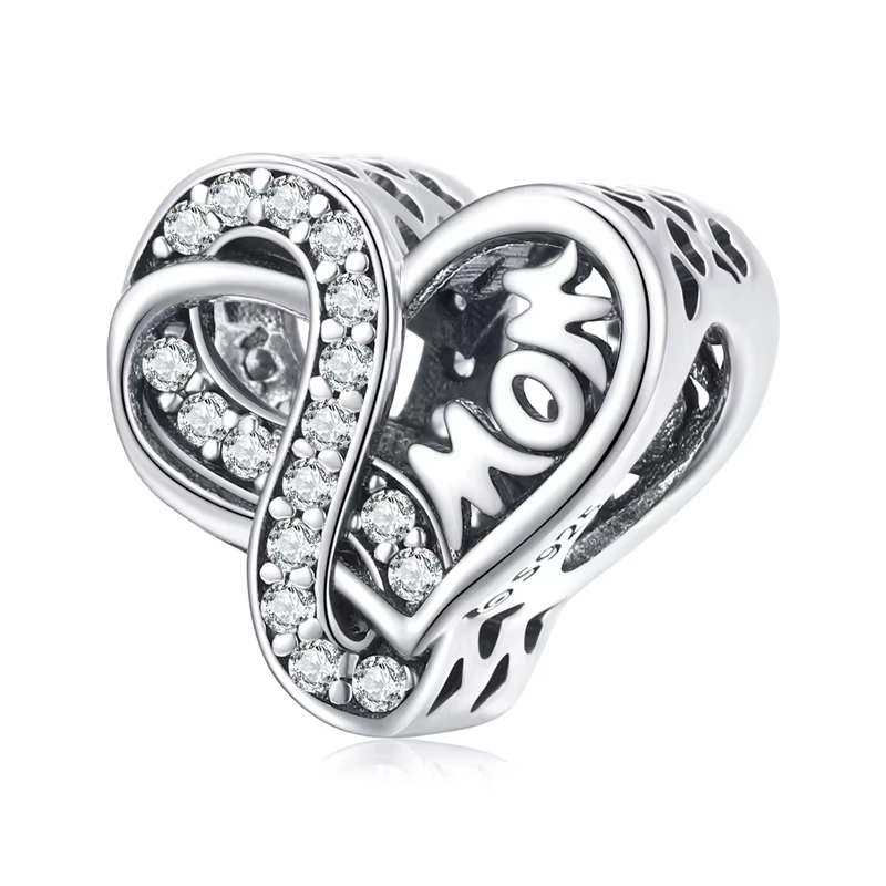 BAMOER 2024 nouveau 925 en argent Sterling mère et fille câlin perles breloque pour Bracelet à brelo