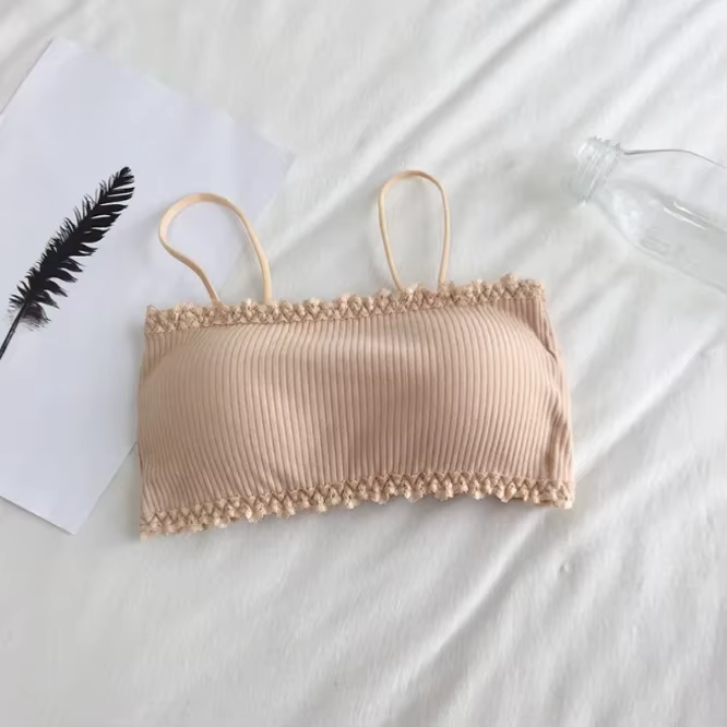 Soutien-gorge en coton pour femme, soutien-gorge bandeau, sous-vêtement à bretelles pour femme, déba