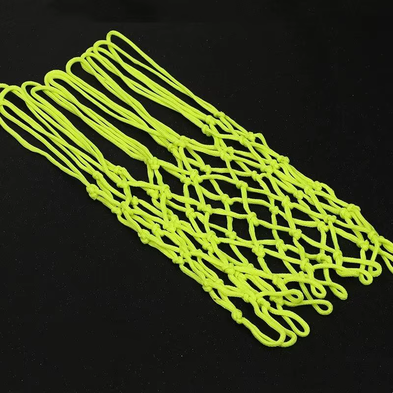Filet de basket-ball vert fluorescent de 50 cm, lumineux pour utilisation nocturne, filet de panier
