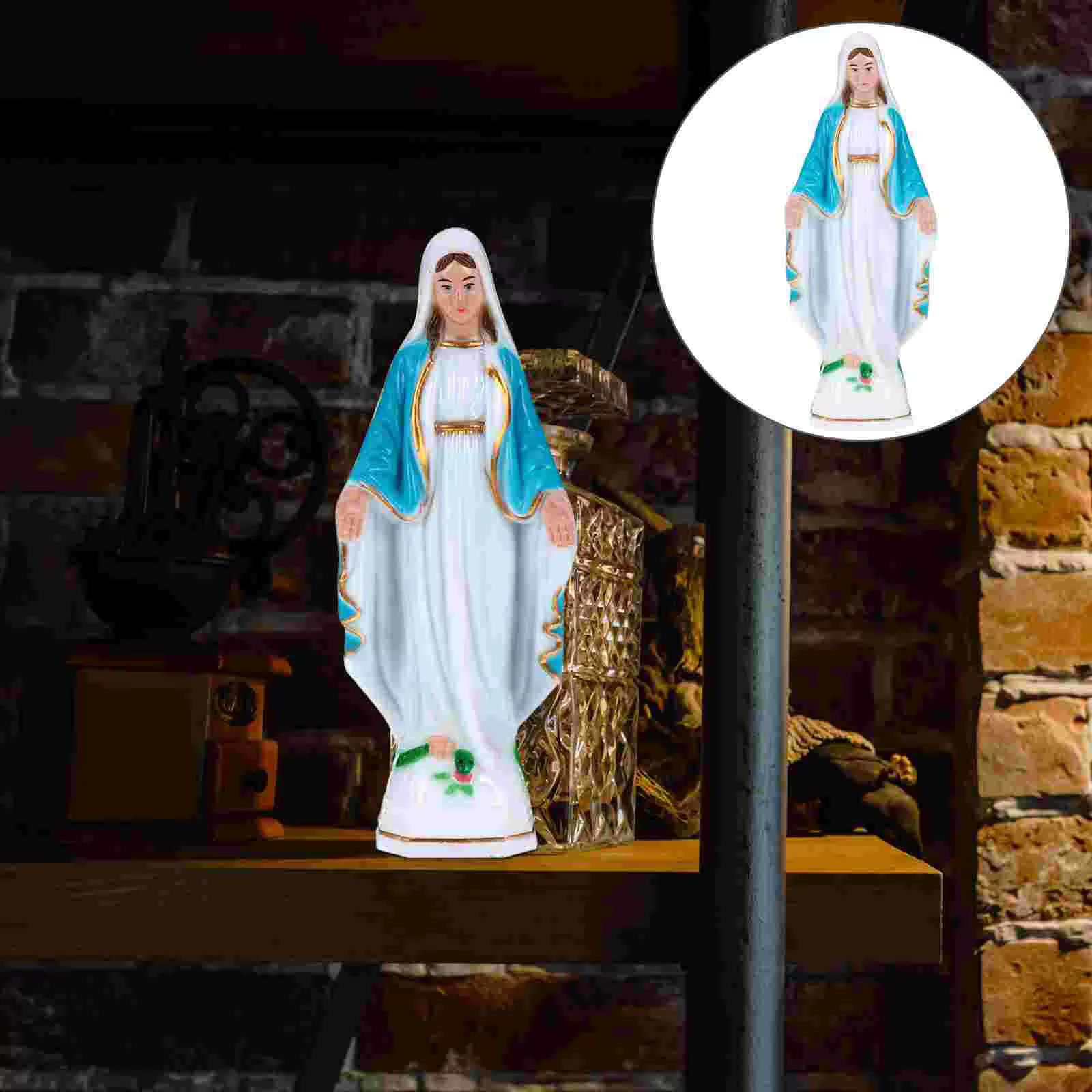 Statue de la vierge marie, veilleuse Premium, décoration religieuse catholique fine, Figurines artis