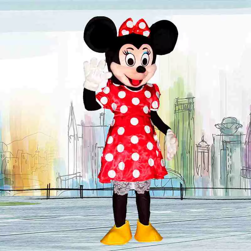 Costume de mascotte Disney Mickey Minnie Mouse, personnage de dessin animé, déguisement fantaisie, c