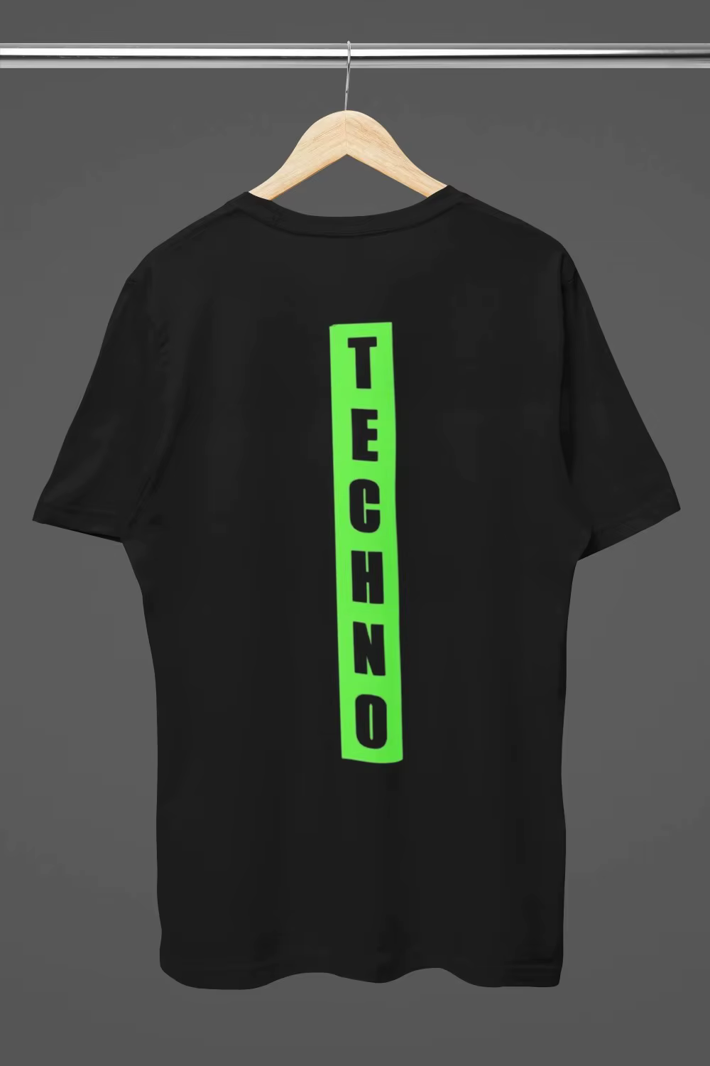 Neon vert Techno t-shir EDM Rave Clubwear chemise à manches courtes unisexe hommes femmes toutes sai