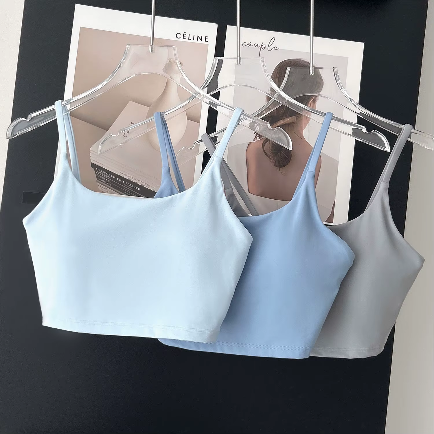 Soutien-gorge de Sport respirant pour femmes, haut de Fitness, Push Up, fixe avec coussinet, sous-vê