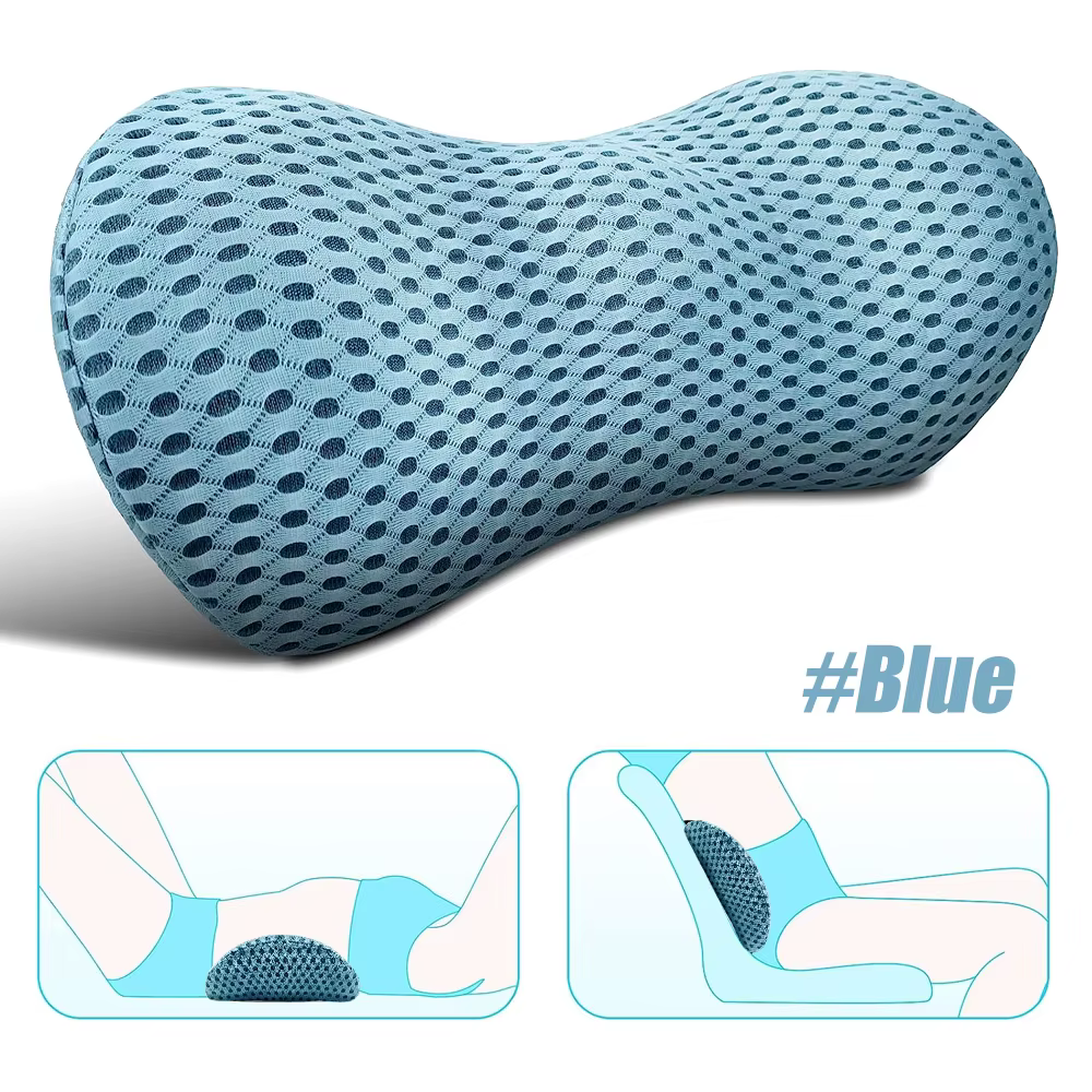 Coussin de soutien lombaire pour chaise de bureau, siège de voiture, soutien lombaire en mousse à mé