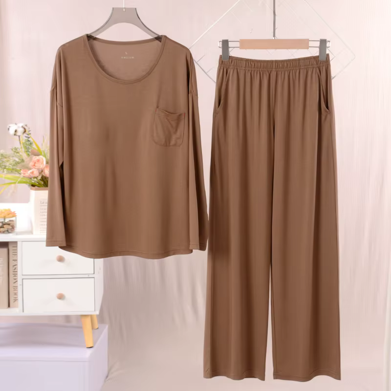 Ensemble pyjama décontracté pour femmes, coussin de poitrine, confortable, Modal, vêtements de nuit,