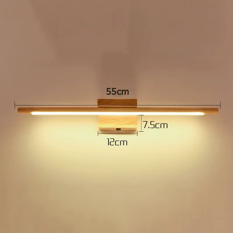 Applique murale miroir de salle de bain en bois massif, style nordique, pour Dressing, salle de lect