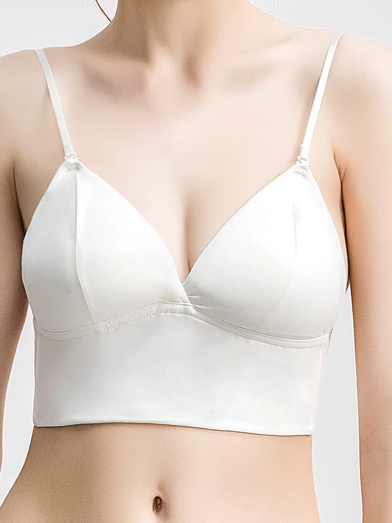 Soutien-gorge invisible en forme de U pour femme, sous-vêtement coupe triangle français, avec grand 