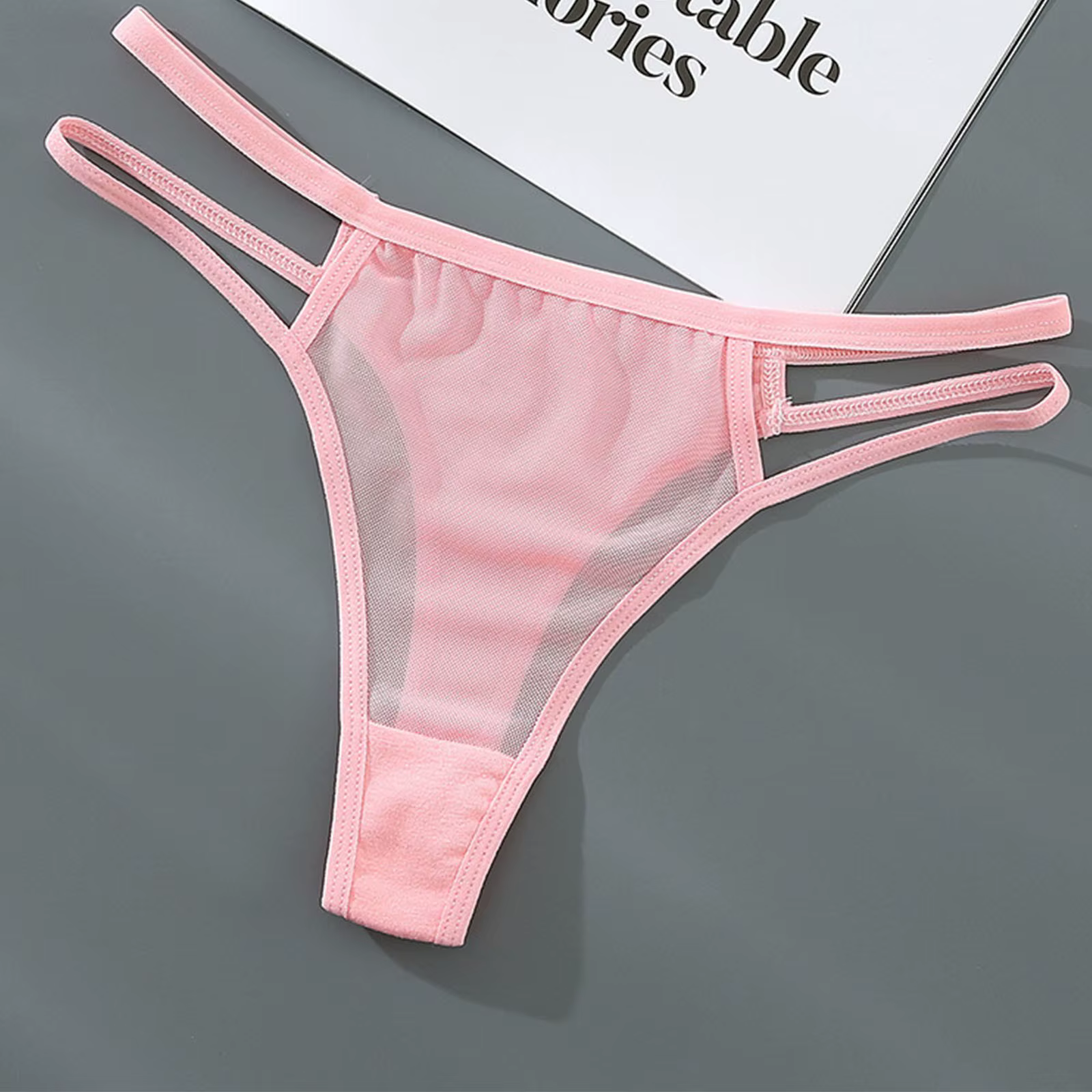 Tongs Sexy transparentes mode femmes sous-vêtements coton entrejambe string taille basse slips évide