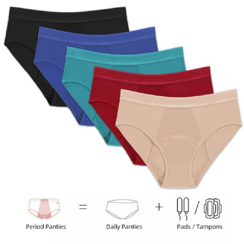 5 pièces/lot culotte menstruelle anti-fuite femmes forte absorption quatre couches étanche femmes so
