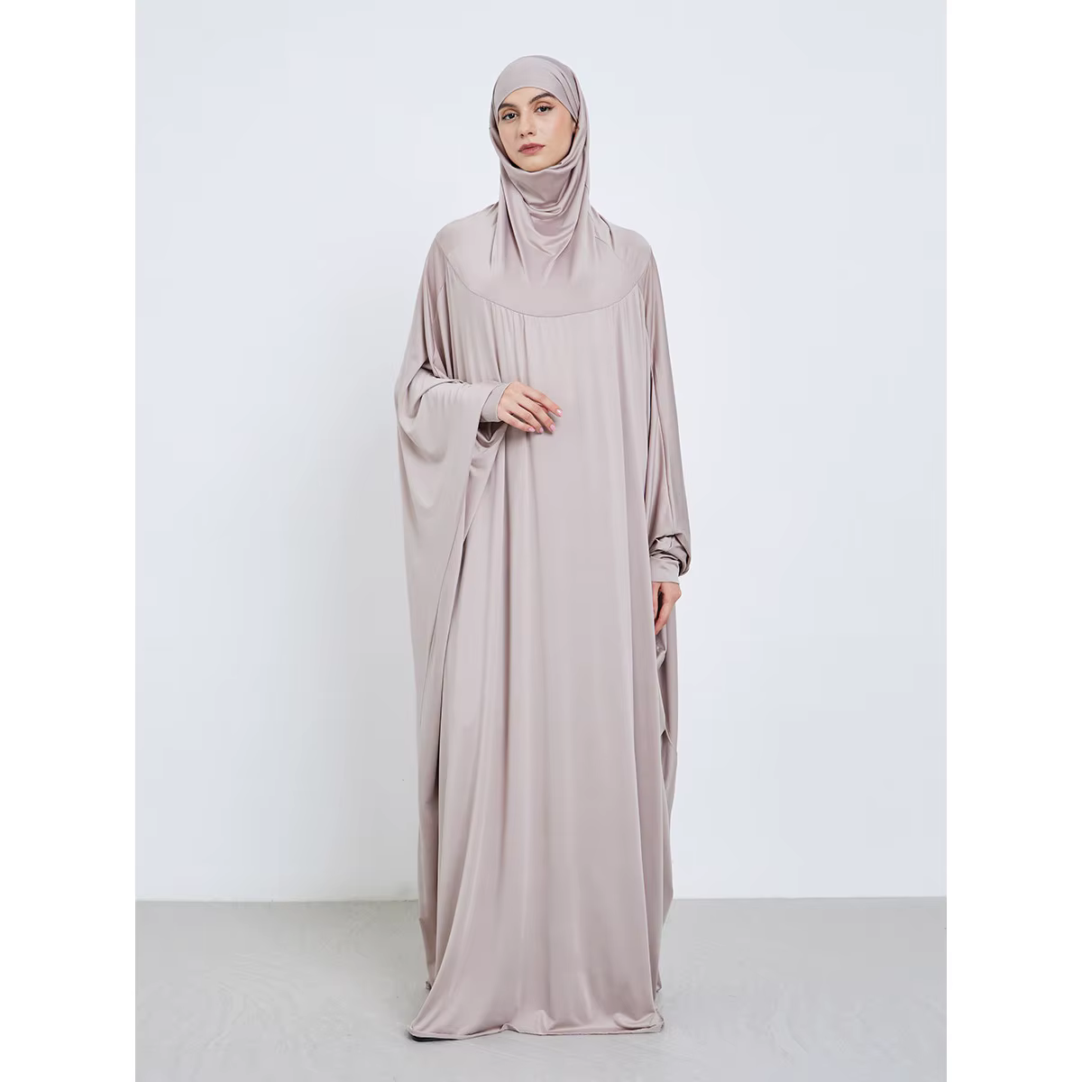 Prière islamique Abaya femmes musulmanes Abayas à manches longues à capuche modeste Ramadan robes av