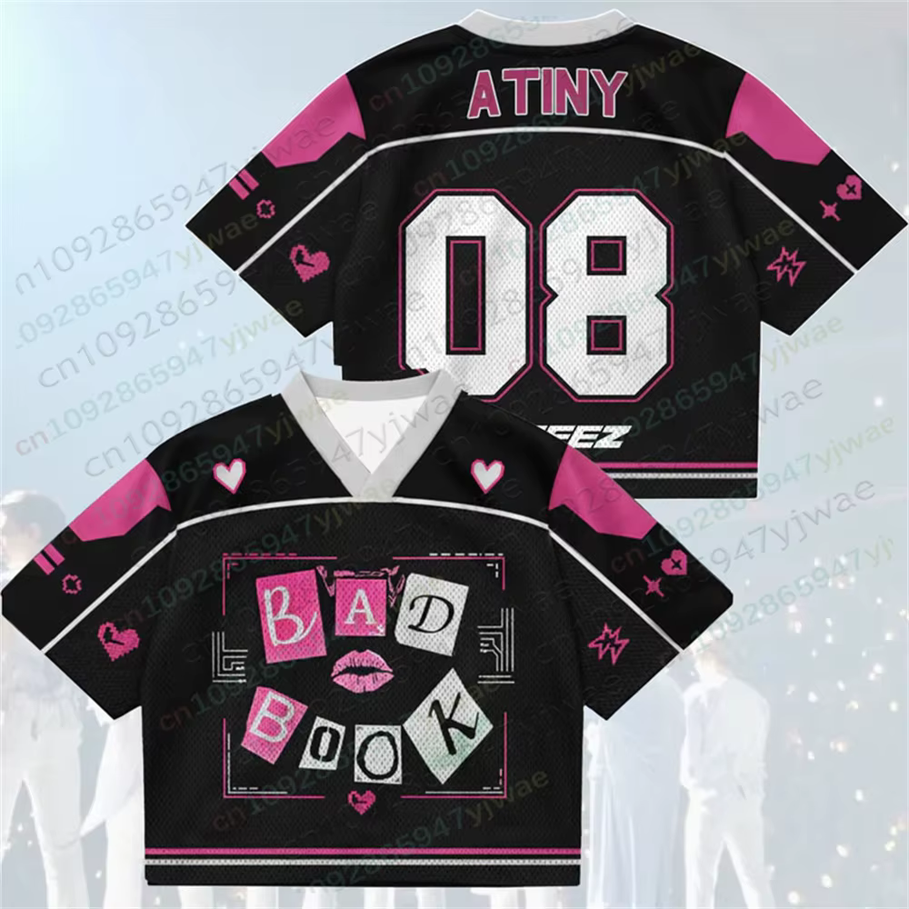 T-shirt de plage en jersey maille The Queen Bee Bad Book ATEEZ Golden Hour Part 5, style streetwear,