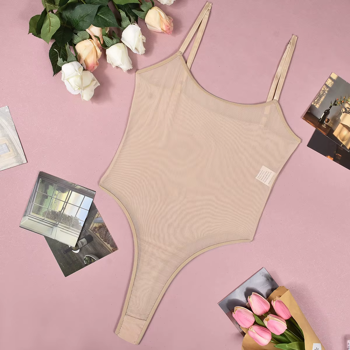 Combinaison en dentelle sexy et élégante pour femmes 2026, maille transparente, une pièce, sexy, mou