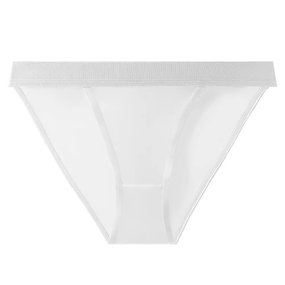 Culottes taille basse en satin de soie, couleur unie, sans couture, en soie glacée, avec entrejambe 