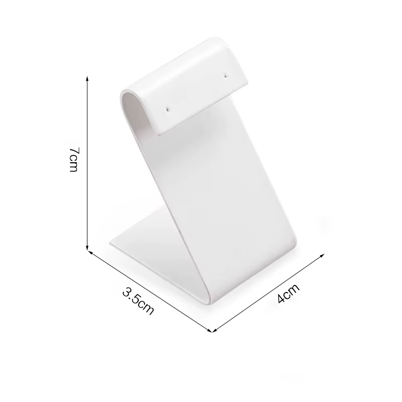Présentoir à bijoux en cuir blanc élégant, modèle de buste de mannequin, support de bague, présentoi