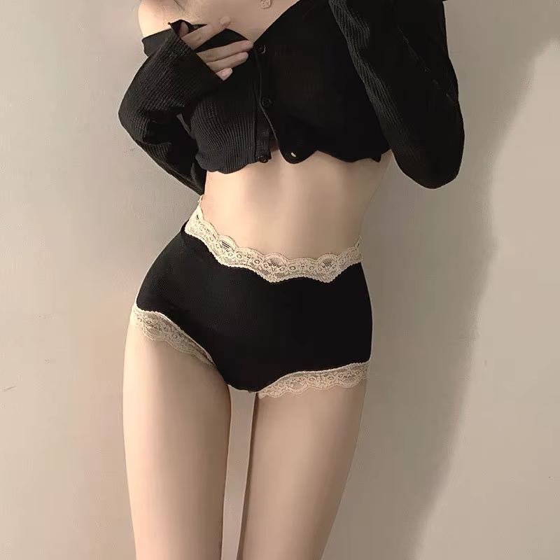 Dames Sexy culottes filles japonaises dentelle culottes étudiant Triangle culotte français taille mo