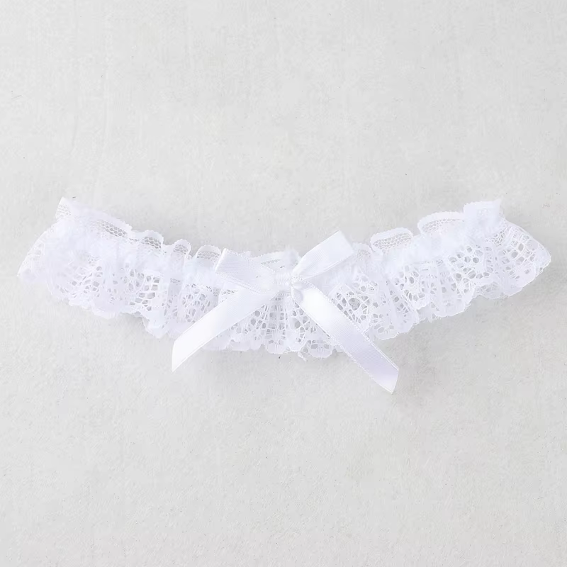 Porte-jarretelles en dentelle élastique sexy avec nœud ruban, porte-jarretelles, fleur de jambe, cui