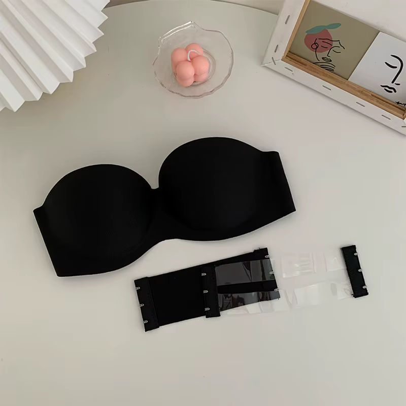 Soutien-gorge push-up sans bretelles pour femmes, rembourré, sans couture, invisible, pour robes dos