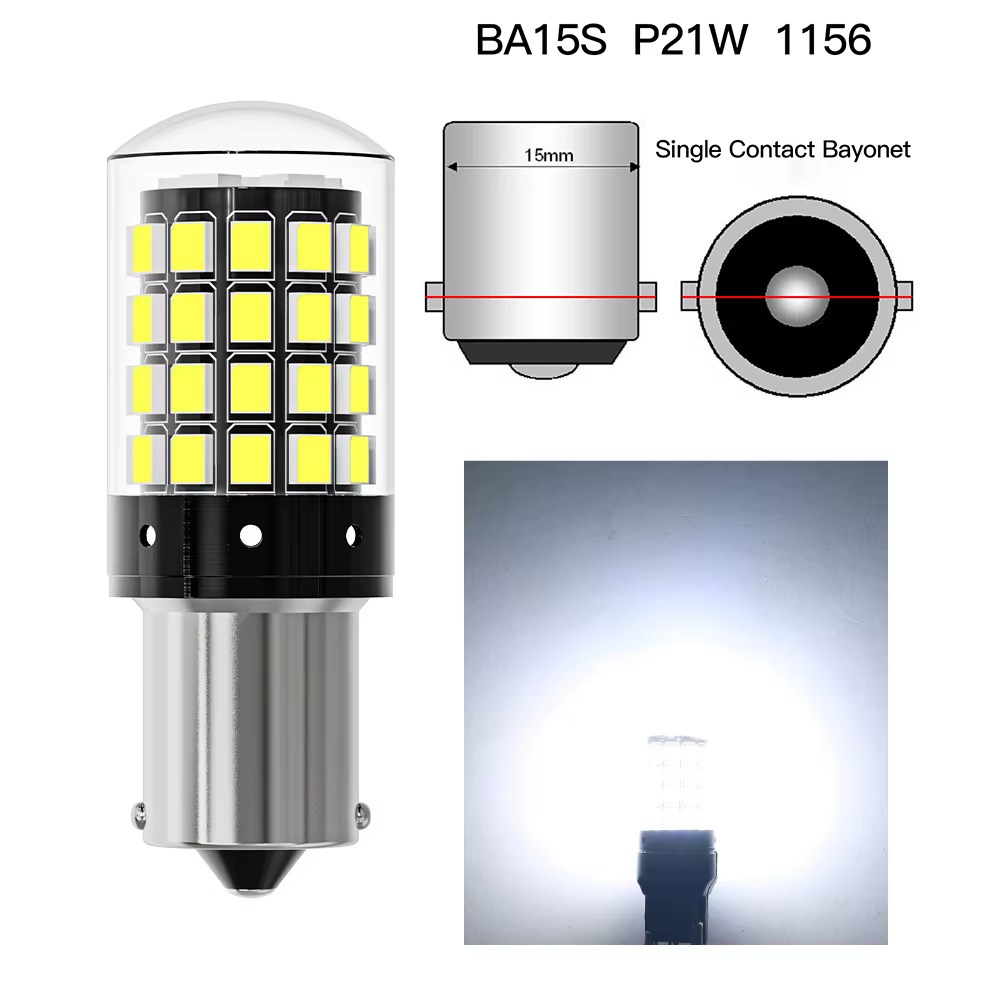 2 pièces 1156 BA15S P21W BAU15S PY21W 7443 W21/5W T20 7440 W21W WY21W 1157 P21/5W BAY15D 54 ampoule