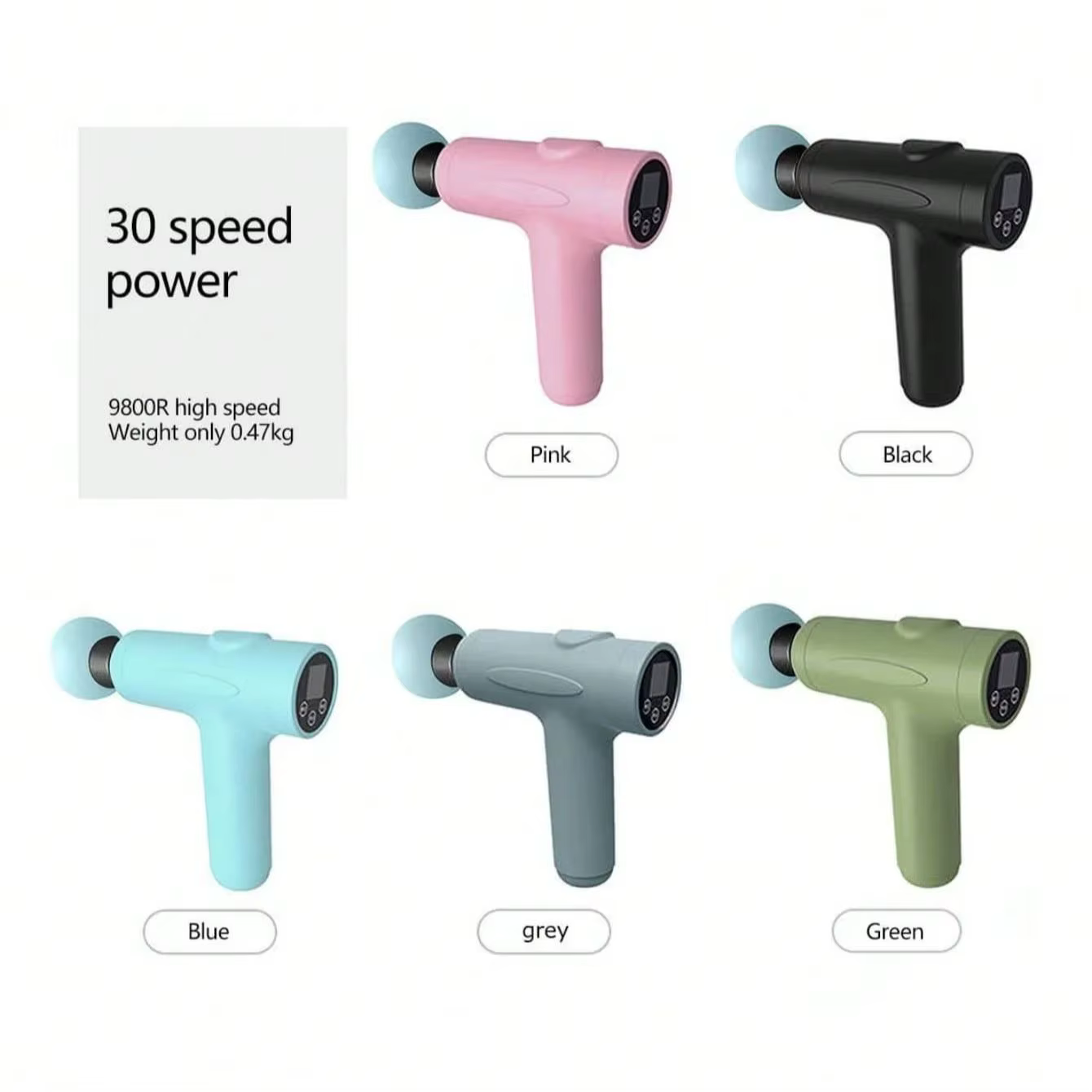 Pistolet de massage musculaire puissant 1PC personnalisé 2026 pour le corps entier, idéal pour la re