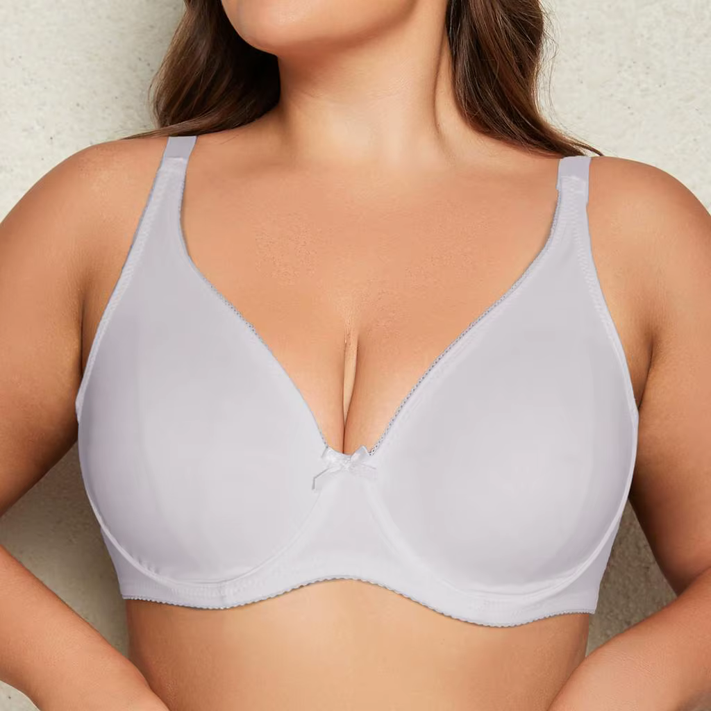 Femme Plus Taille Soutien-gorge avec Fil Sans Doublure Mince Respirant Lingerie 85C-100C 85D-110D