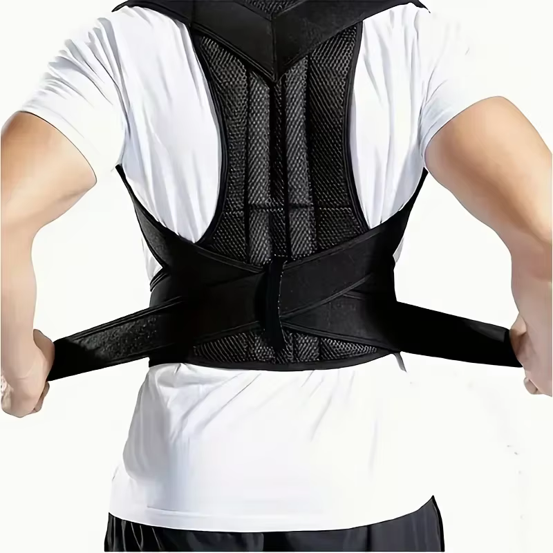 Correcteur de posture pour hommes adultes, ceinture invisible pour redresser le dos, corrige la colo