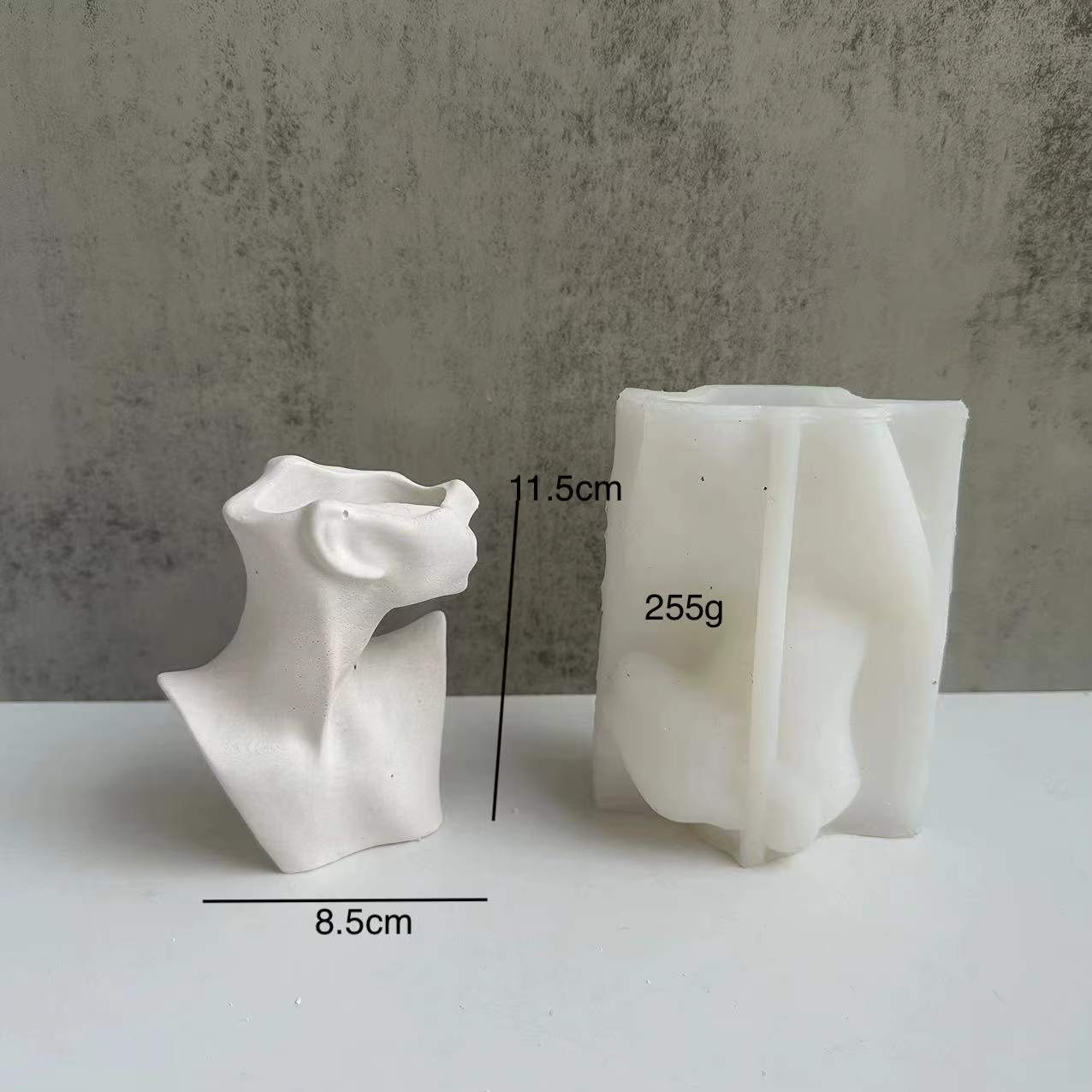 Moule en silicone pour vase de figure humaine artistique, moule de plâtre de corps de femme, artisan