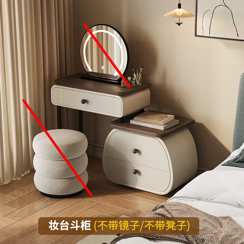 Coiffeuse en bois avec miroir LED et tiroirs de rangement pour chambre d'hôtel et de maison