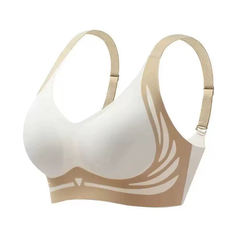 Soutien-gorge froncé de grande taille pour femmes, empêche l'affaissement, beau dos sans marques, gr