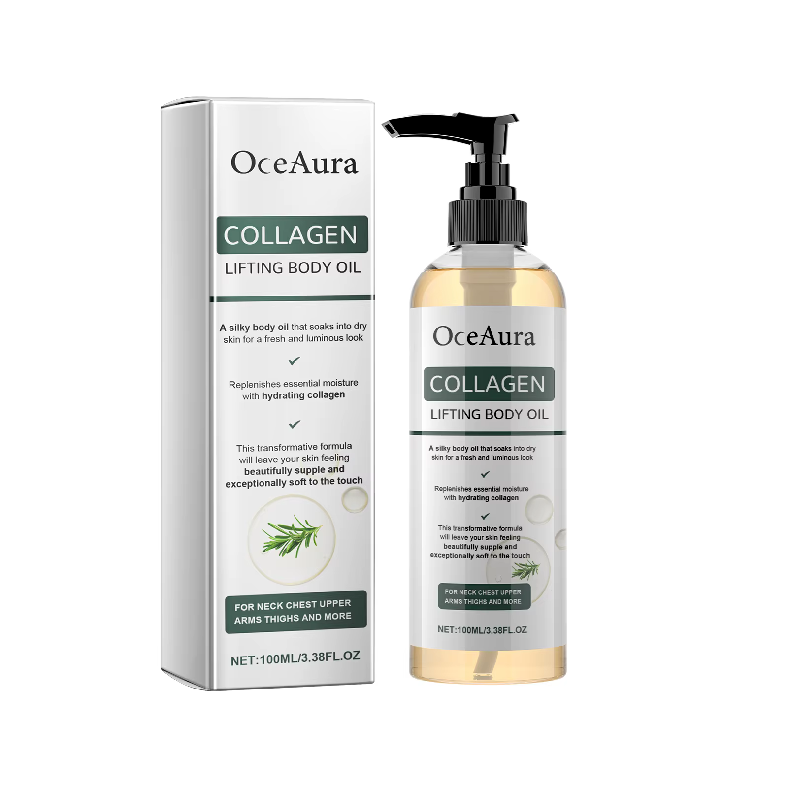 OceAura huile corporelle au collagène huile essentielle de Massage pour tout le corps hydratant et h