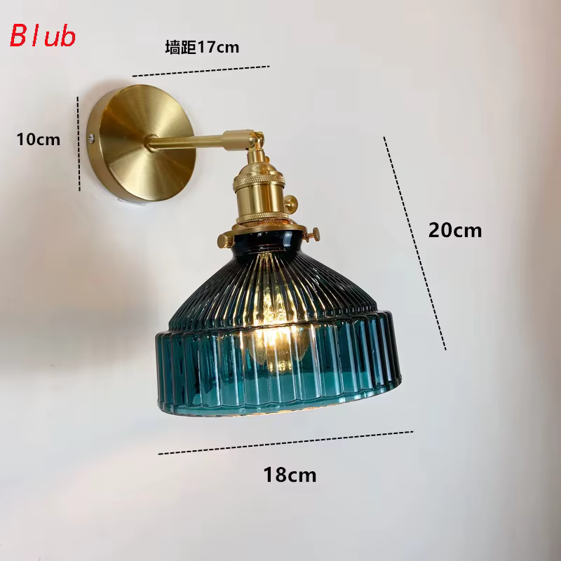 Éclairage pour salon décoration murale personnalité nordique verre vert Art clair Air frais allée mi