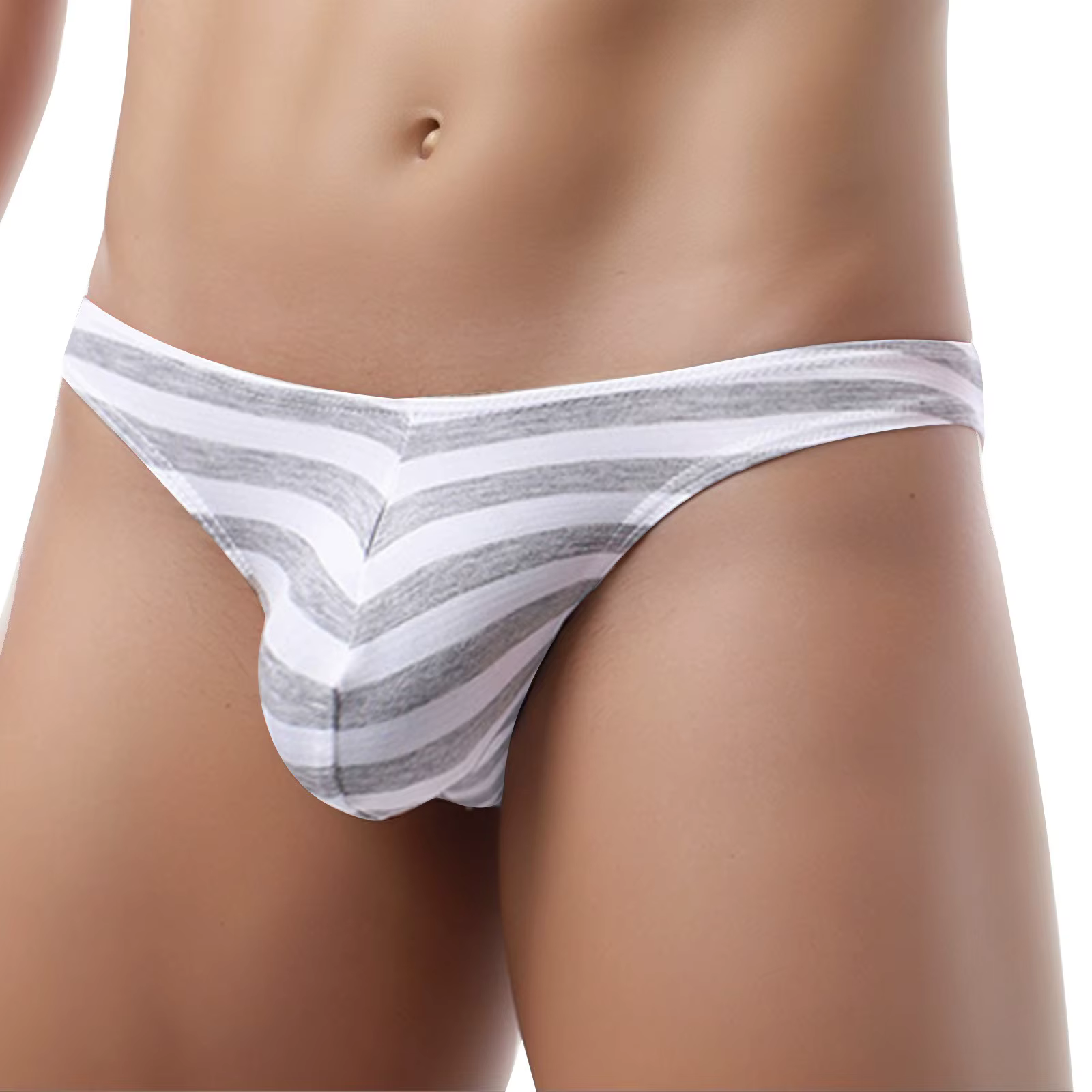 Hommes Sexy rayé tongs Gay Sissy G String Homme couleur bloc taille basse t-back culotte Jockstrap r