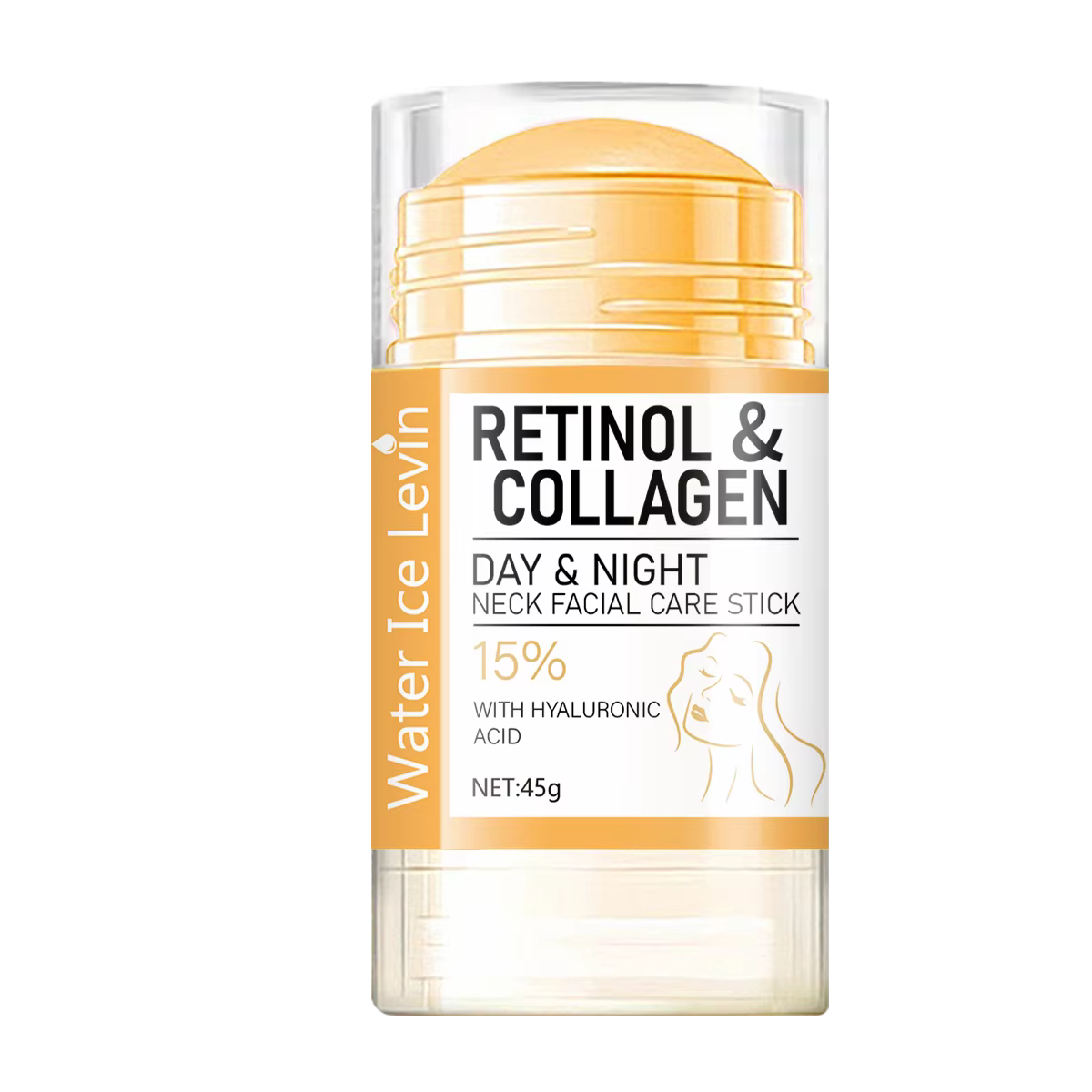Crème pour le visage et le cou au rétinol et au collagène, qui relève le cou, raffermit et hydrate l