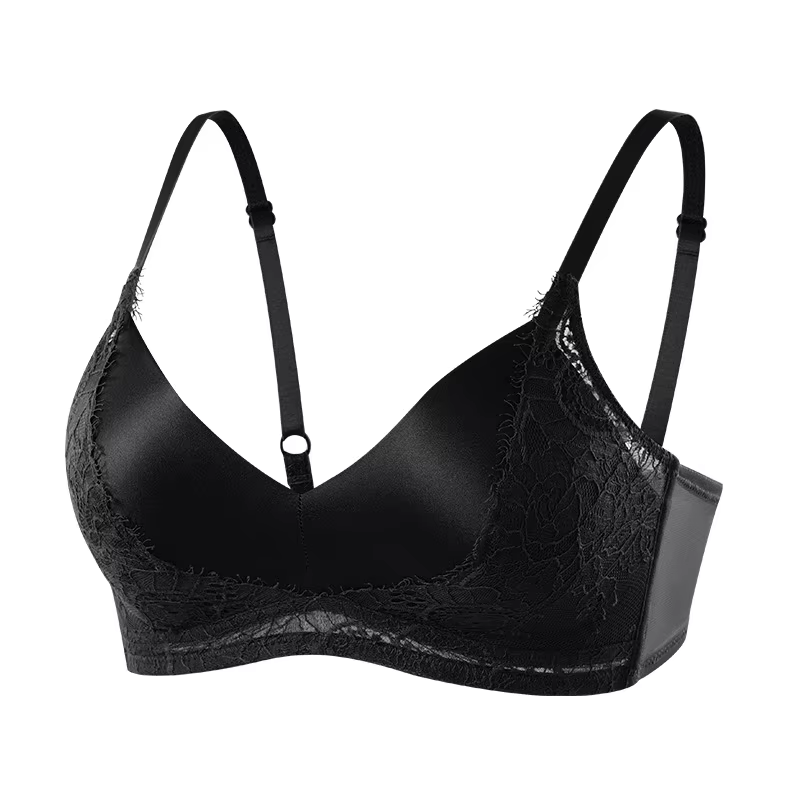 Suyarepl, Soutien-gorge rembourré en dentelle pour femmes, 93% inj7% IQUE dex, sans fil, intimes con