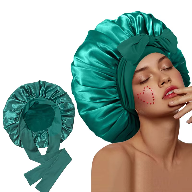 Bonnet en Satin en soie pour cheveux de sommeil, Bonnet réglable, Bonnet de nuit, Bonette pour femme
