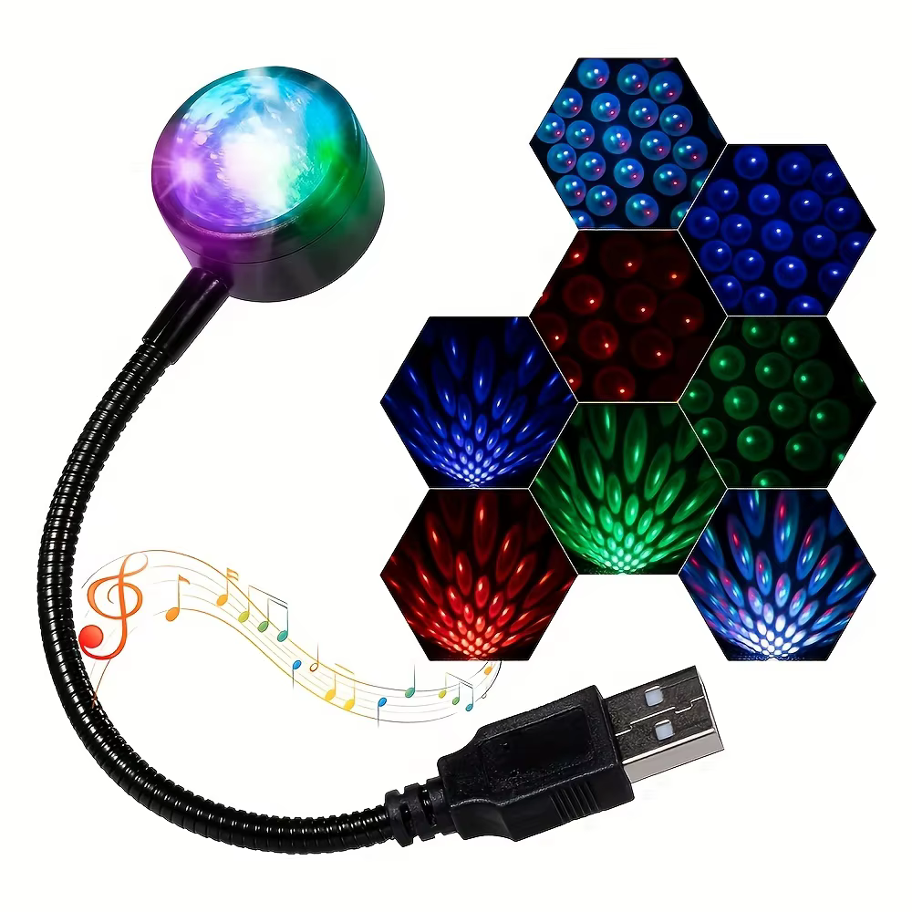 Veilleuse Portable USB Flexible pour Toit de Voiture, Projecteur de Nuit Étoile pour Décoration de P