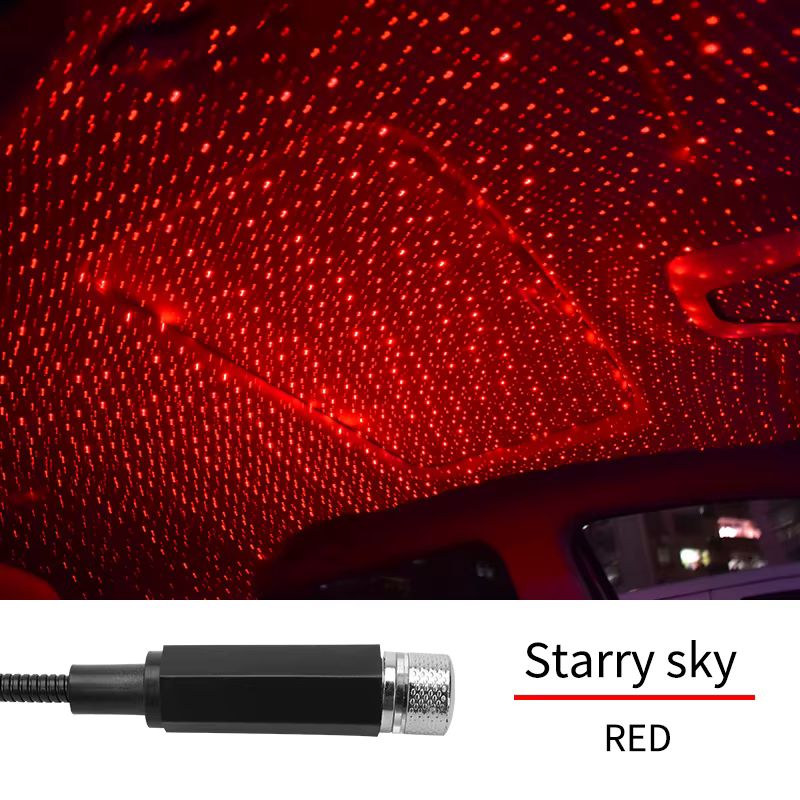 Mini lampe d'ambiance LED pour toit de voiture, projecteur de nuit d'étoiles pour intérieur automobi