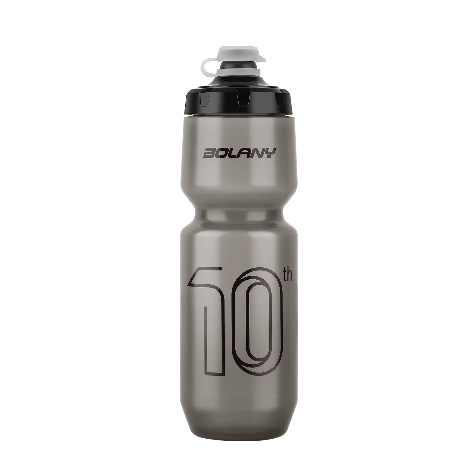 BOLANY bouteille de sport 10ème caoutchouc plastique Transparent avec couvercle bouteille 750ML Port