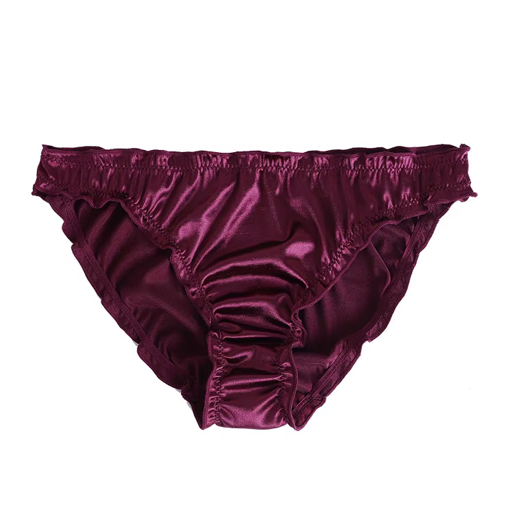Culotte Sexy Super extensible pour femmes, Lingerie féminine, slip en Satin taille basse, sous-vêtem