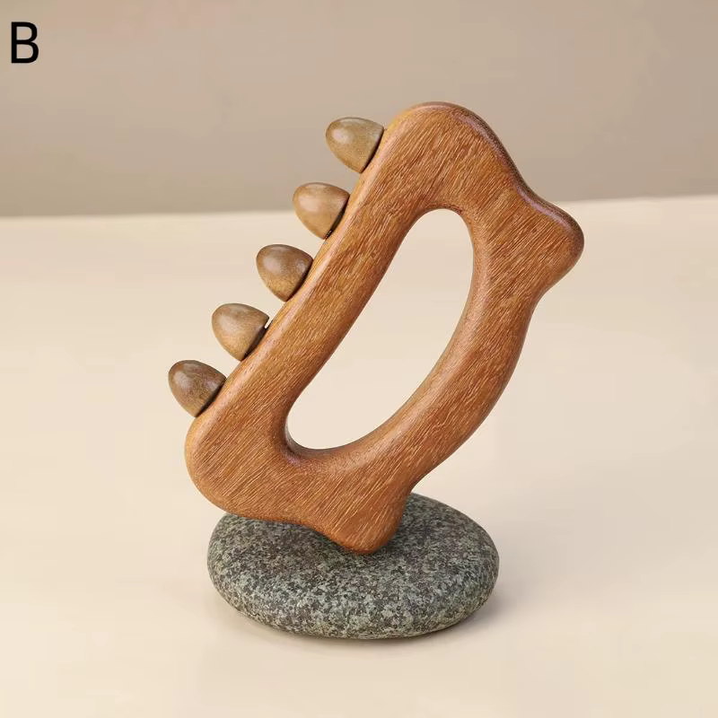 Planche de massage thérapeutique en bois de santal pour drainage lymphatique abdominal et sculpture