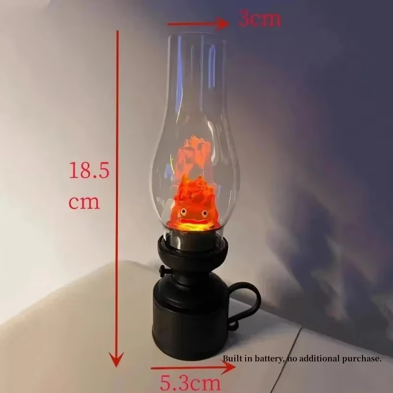 1 pièces dessin animé Vintage flamme lumière Casifa veilleuses Anime flamme kérosène bougie lumière