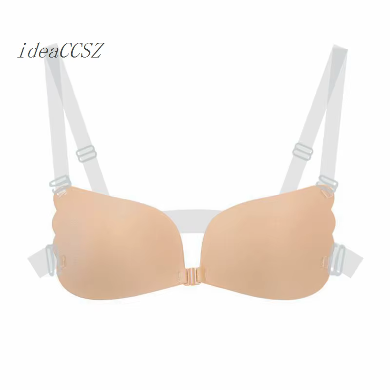 Soutien-gorge dos nu sans bretelles pour femme, soutien-gorge Invisible adhésif Push Up avec bretell