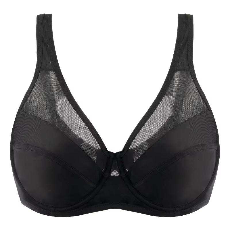 Soutien-gorge minimiseur en dentelle pour femmes, grande taille, couverture complète, à armatures, N