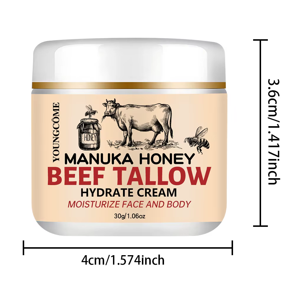 Manuka miel boeuf Tallow crème pour le visage hydratant visage Anti-âge soins de la peau réparation